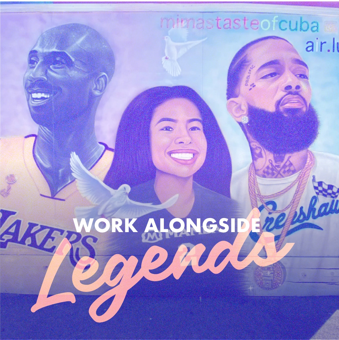 Work Alongside Legends Hiring Graphic